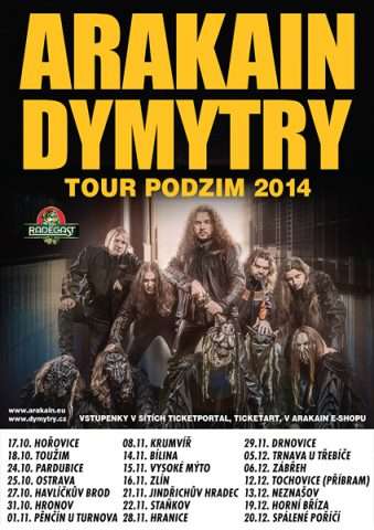 Metalové turné pokračuje. Zvolte playlist na podzimní ARAKAIN DYMYTRY Tour