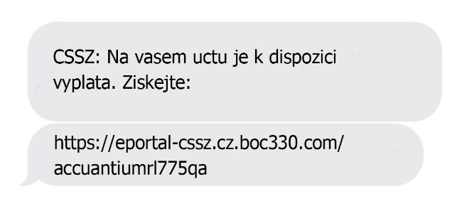 Falešné SMS zprávy od České správy sociálního zapezpečení