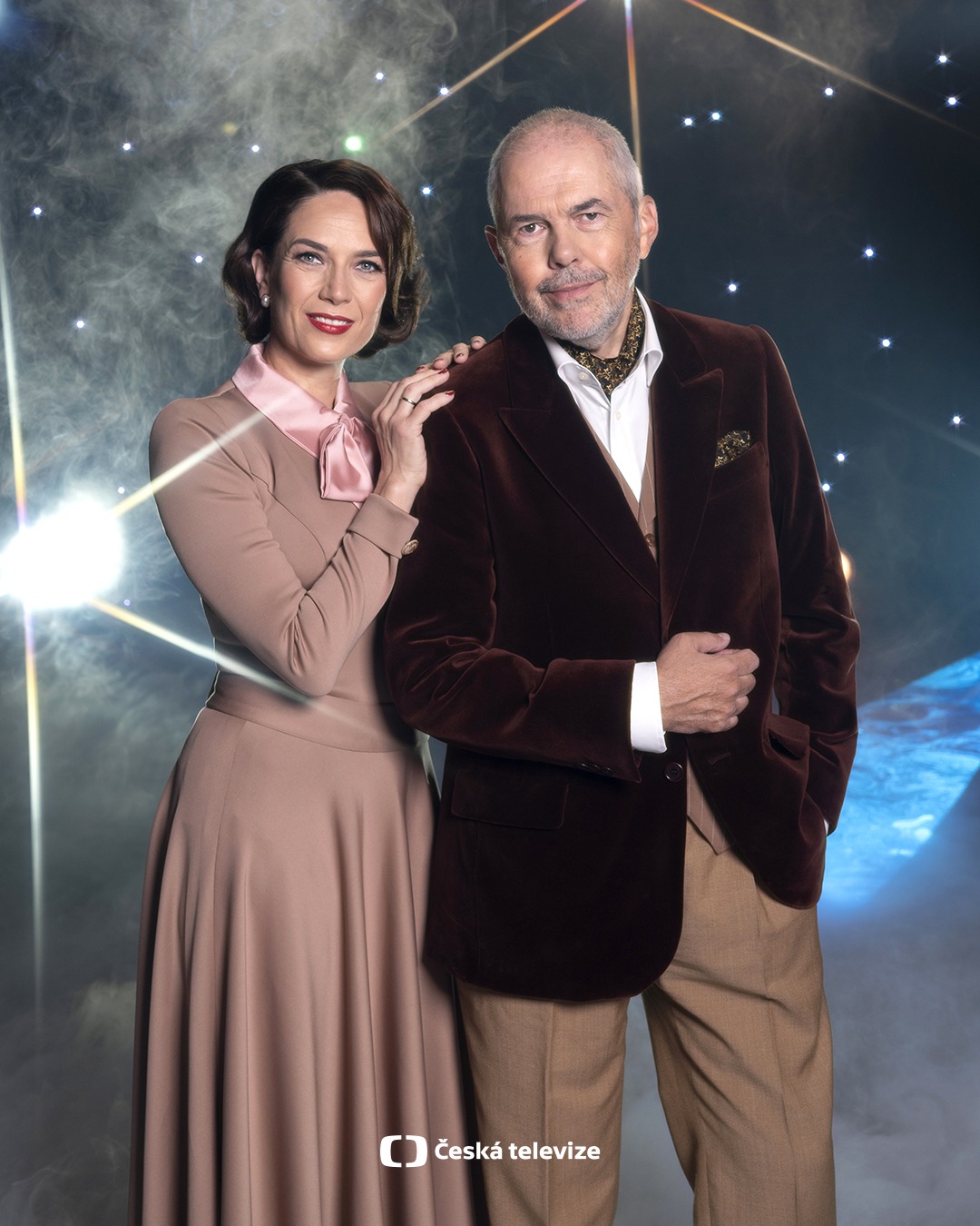 Moderátoři StarDance 2023 Tereza Kostková a Marek Eben